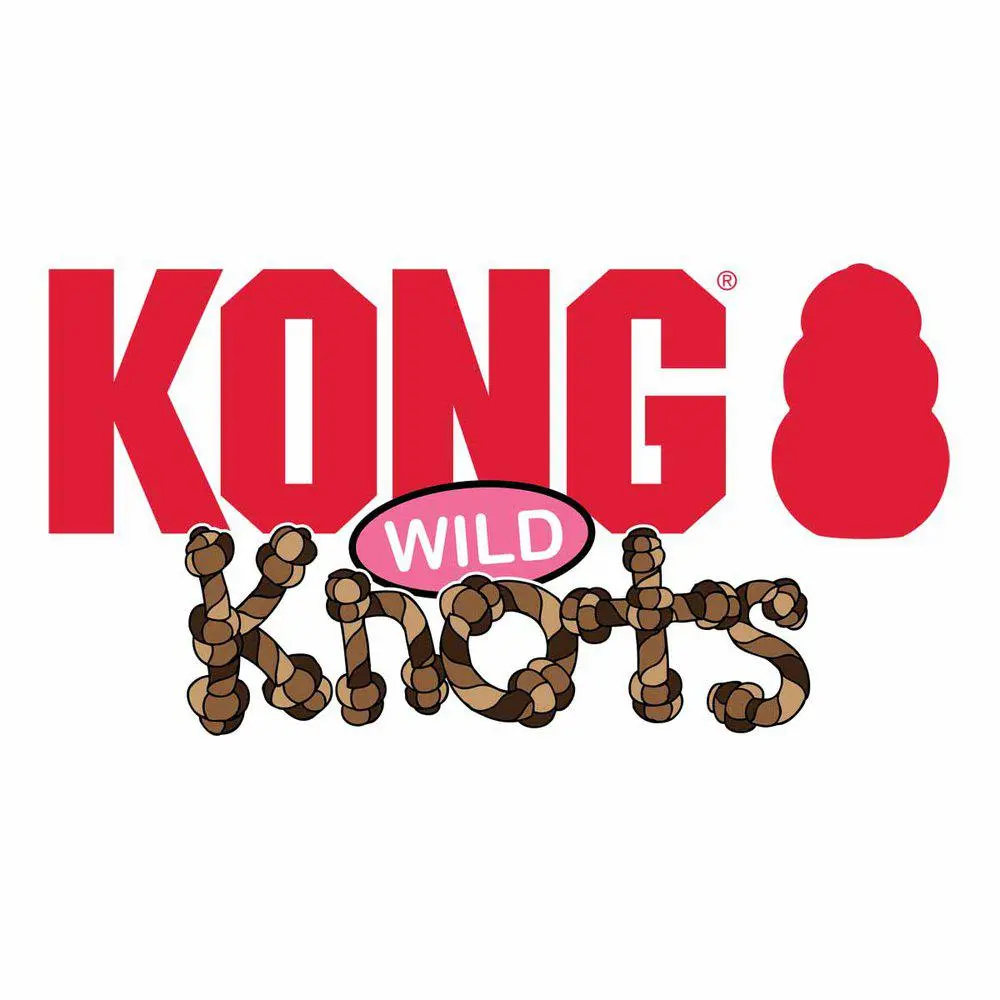 KONG Wild Knots Giraffe M/L 29x25,5x11 cm - bamse med reb